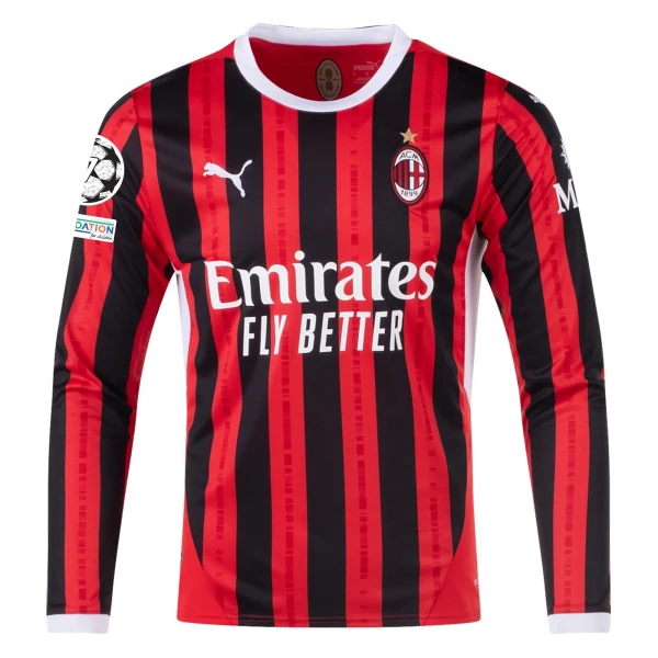 AC Milan 24/25 Long Sleeve UCL Home Jersey by PUMA