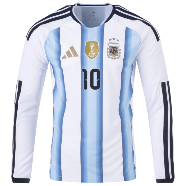 Lionel Messi Argentina 26/27 Long Sleeve Authentic Home Jersey