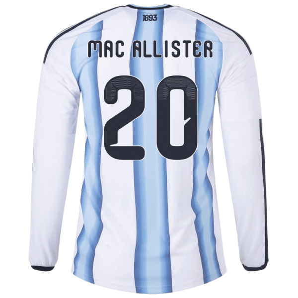 Alexis Mac Allister Argentina 26/27 Long Sleeve Authentic Home Jersey