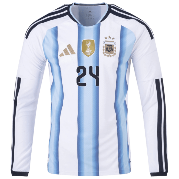 Enzo Fernández Argentina 26/27 Long Sleeve Authentic Home Jersey