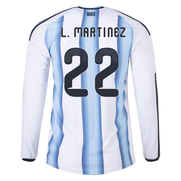 Lautaro Martínez Argentina 2026/27 Adidas Long Sleeve Authentic Home Jersey
