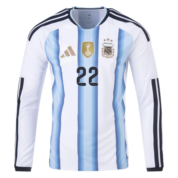 Lautaro Martínez Argentina 2026/27 Adidas Long Sleeve Authentic Home Jersey