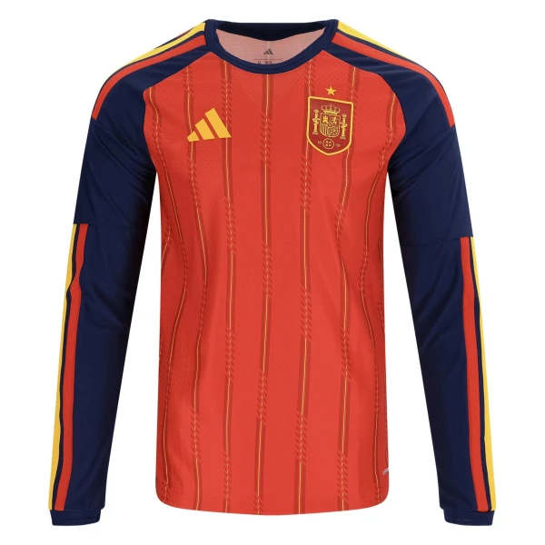 Spain 2026/27 Adidas Long Sleeve Authentic Home Jersey